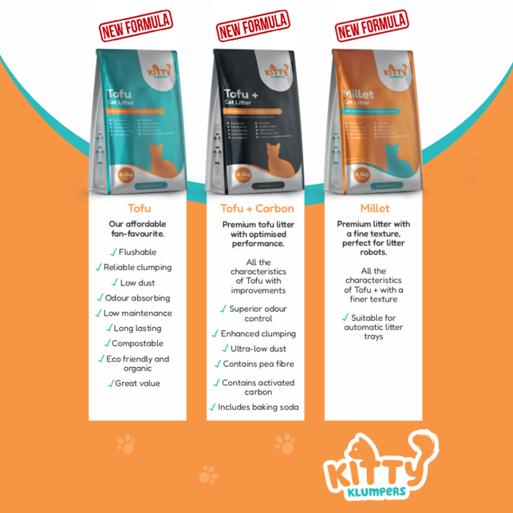 New tofu and millet cat litter range